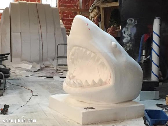 【 雕塑制作 】大白鲨造型雕刻婴儿床 给侄子的最温馨礼物| 雕塑作品