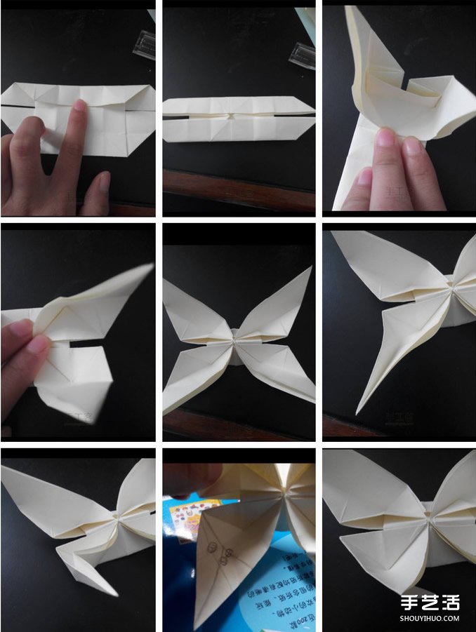 复杂蝴蝶折法图解比较难的折纸蝴蝶教程步骤