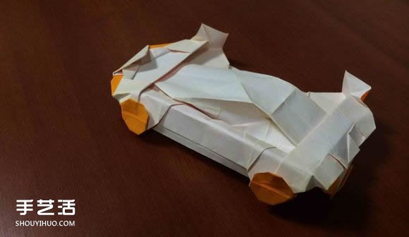 怎么折跑车的教程 手工跑车折纸方法图解(5)