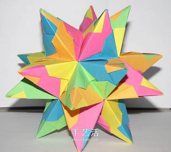 立体星星的折法图解折纸星星花球的步骤图