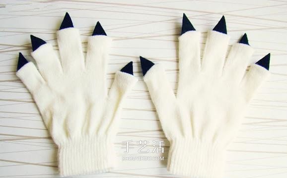 猫爪手套的制作方法 自制儿童猫爪玩具教程_手