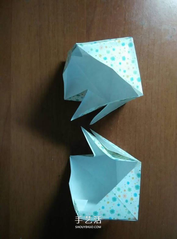 好玩魔术盒的折法图解 可收缩盒子的折法步骤(2)