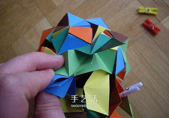 纸球的折法步骤图片折纸彩球的详细步骤图