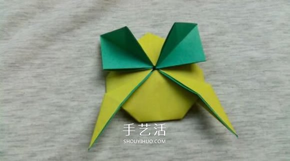 立体青蛙折纸步骤图 复杂折青蛙的方法和图片 www.shouyihuo.com