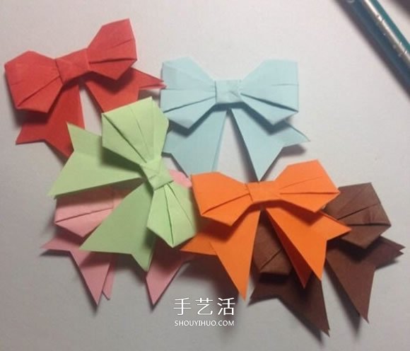 折纸蝴蝶结的步骤和图解简单的蝴蝶结怎么折