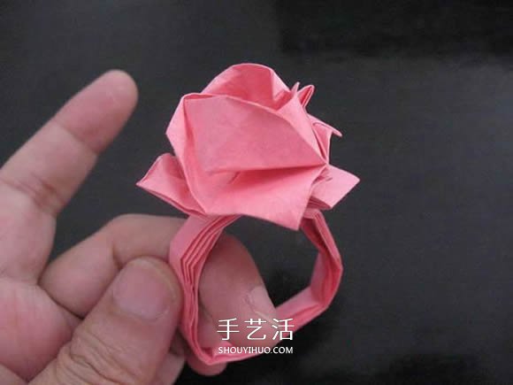 折纸蔷薇戒指的折法图解(6)