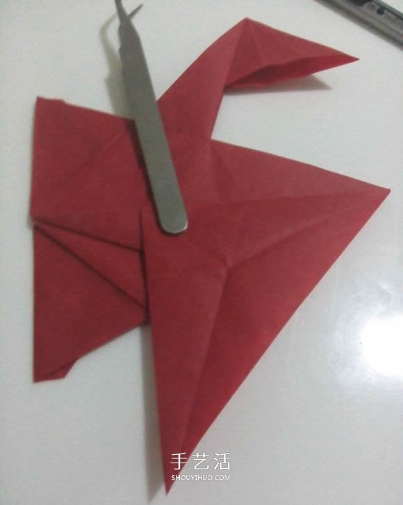 瑞兽麒麟的折法图解过程 折纸神谷哲史的麒麟(4)
