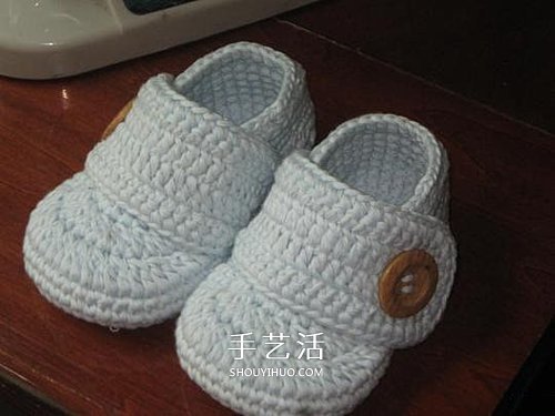 儿童手工毛线施鞋-手工编织婴儿鞋图解