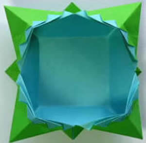 四角垃圾盒怎么叠图解折纸漂亮垃圾盒步骤图