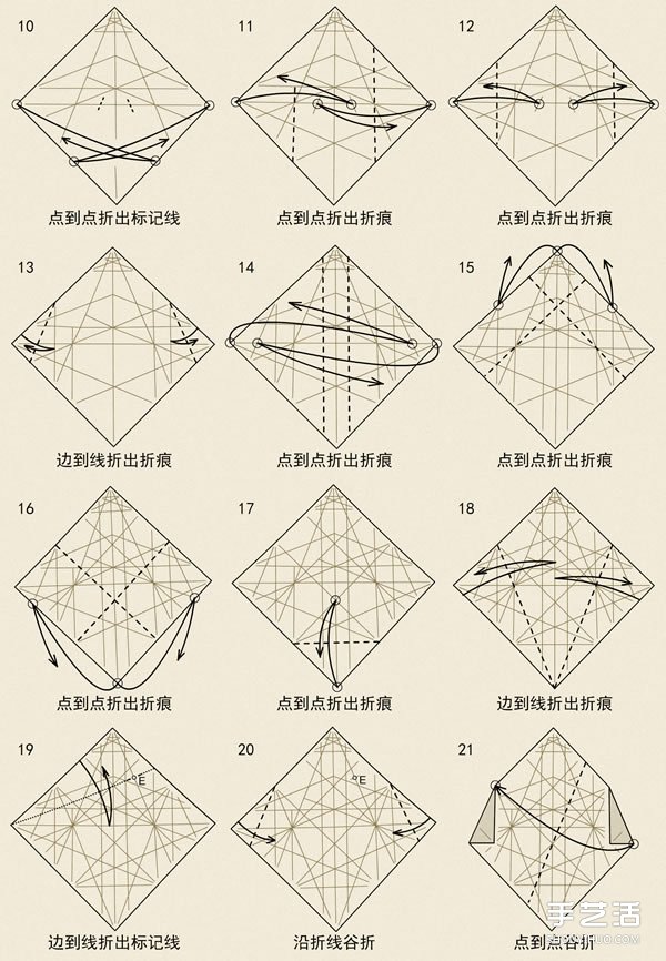 立体狮子折纸图解 手工立体狮子的折法教程 -  www.shouyihuo.com